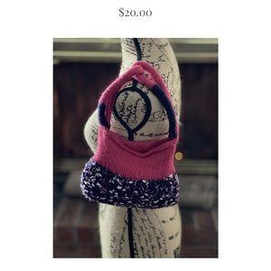 Hand Crafted Pink and Purple Party Small Handbag